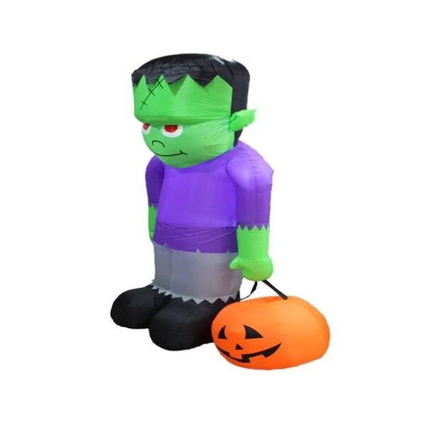 Halloween Inflatable 8ft Frankenstein With Pumpkin